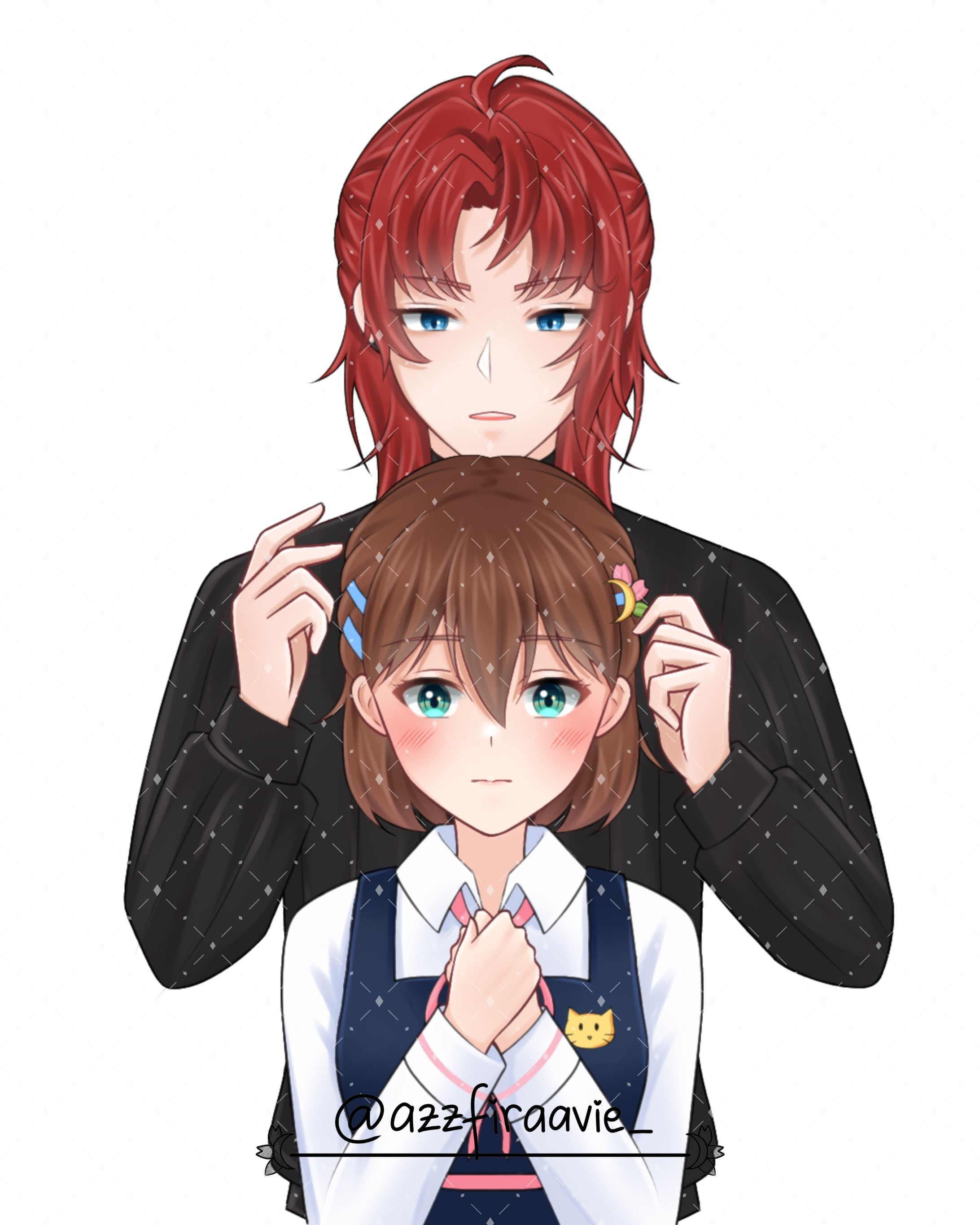 Fanart - OC x Richard Ravindra (Half Body - Style B)-1