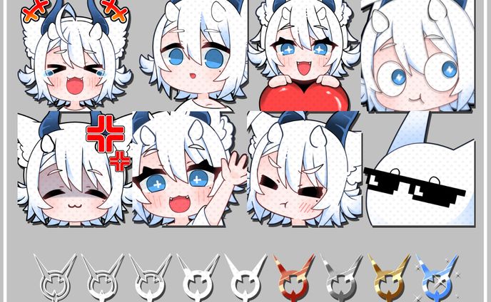 雨天うる　スタンプ・バッジ