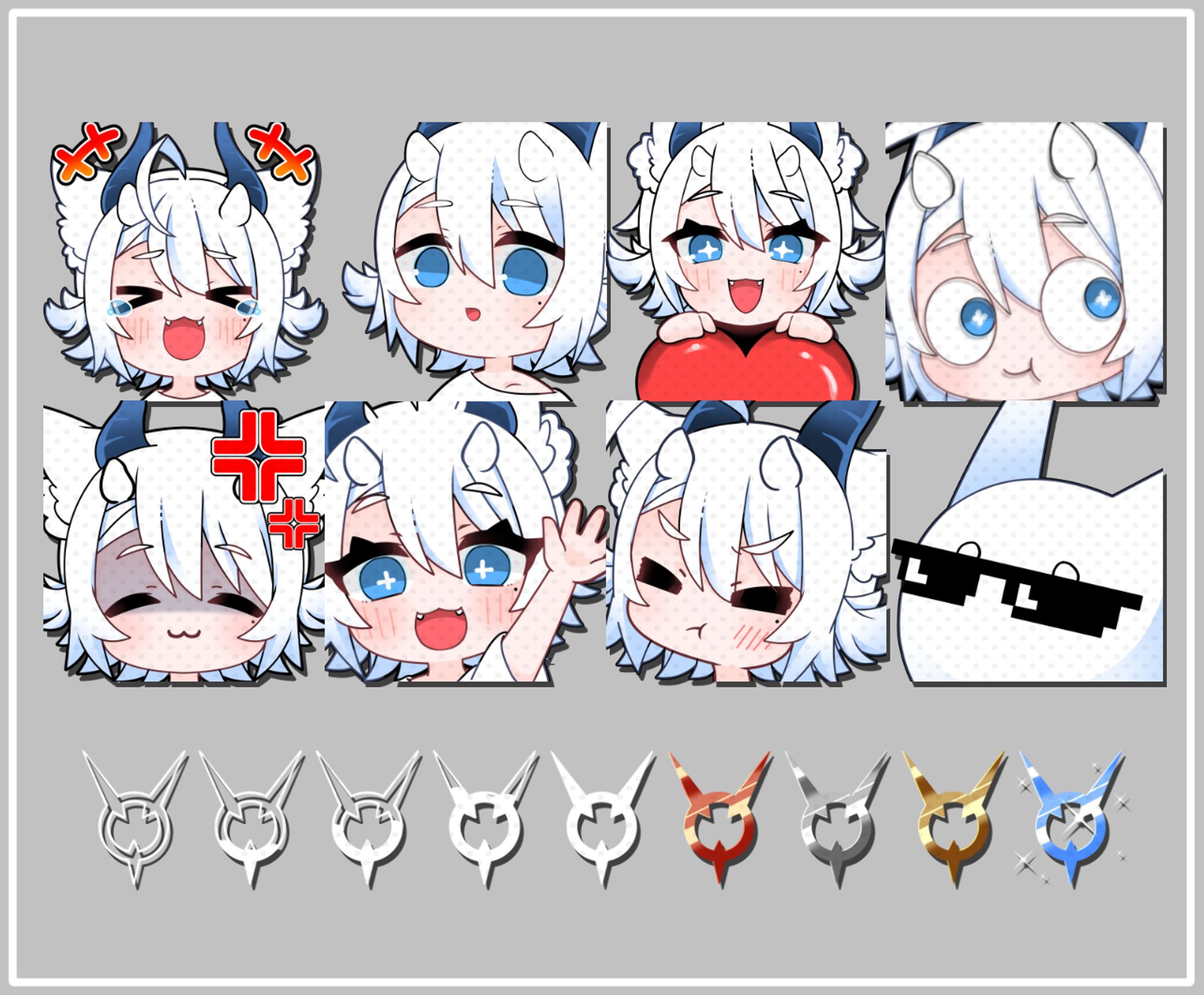 雨天うる　スタンプ・バッジ-1