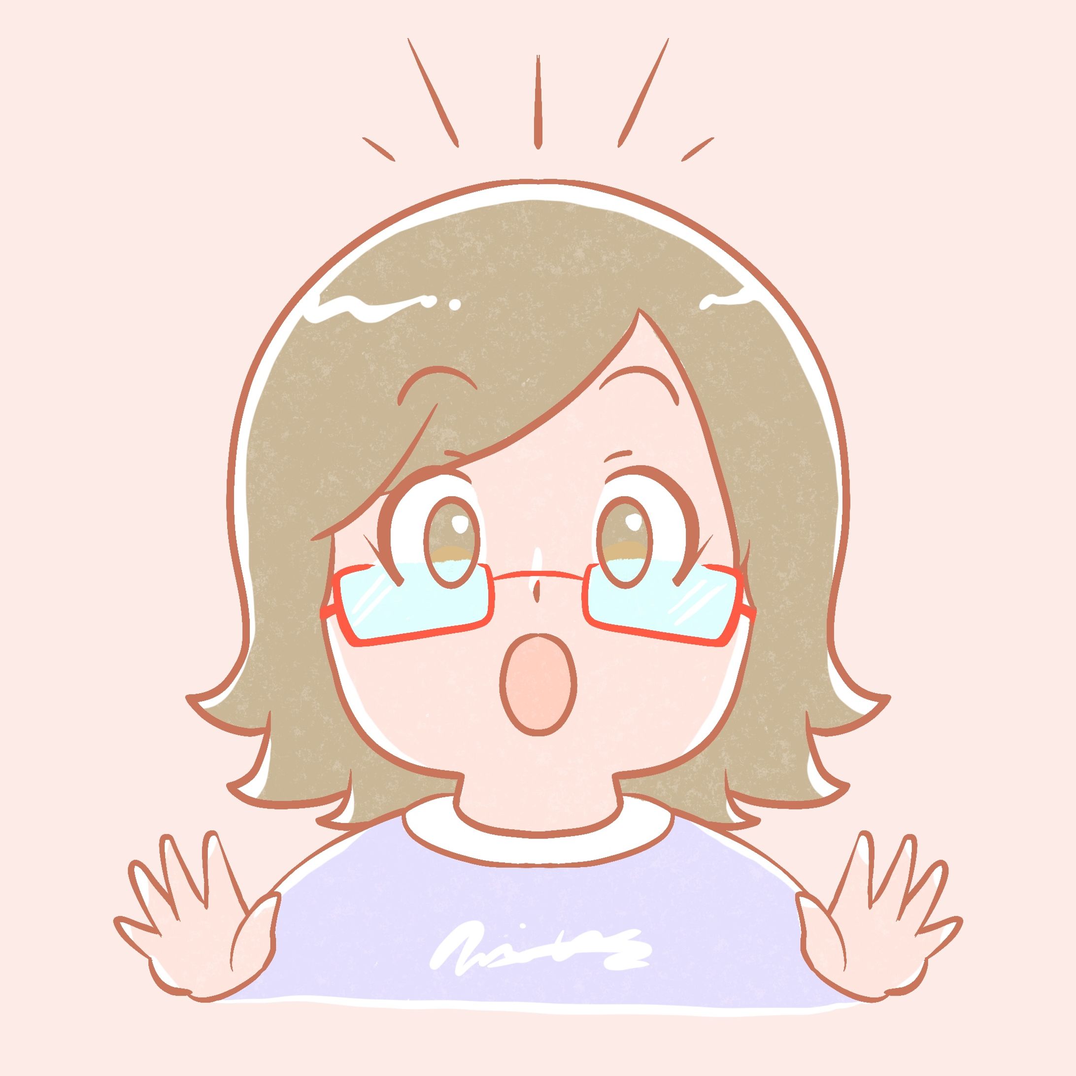 女性のアイコン風カットイラスト-1