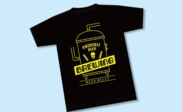 tシャツ、無糖ビール