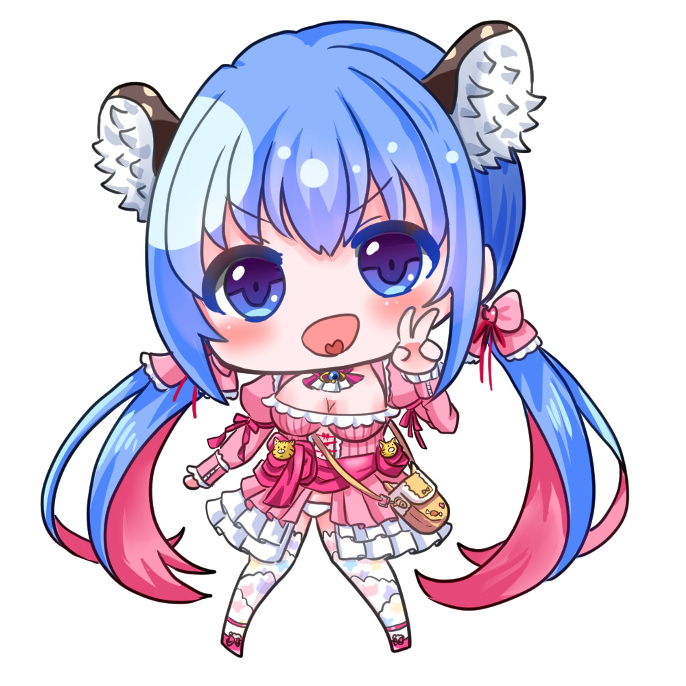 甘神ここさん、ミニキャラFA（ファンアート）-1