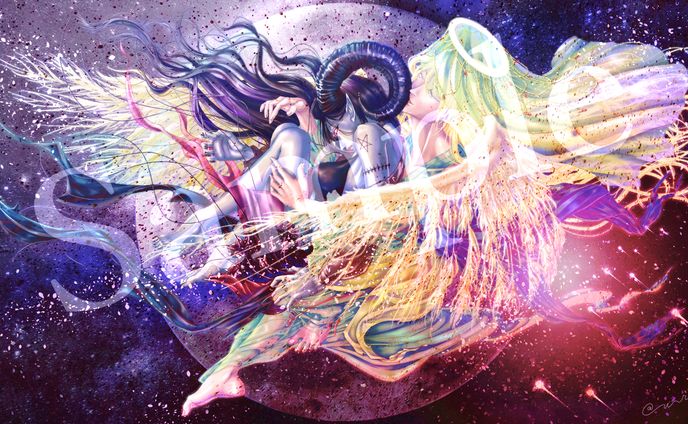 サムネ[天使・悪魔／関連：性悪説]　厚塗り(主線アリ)