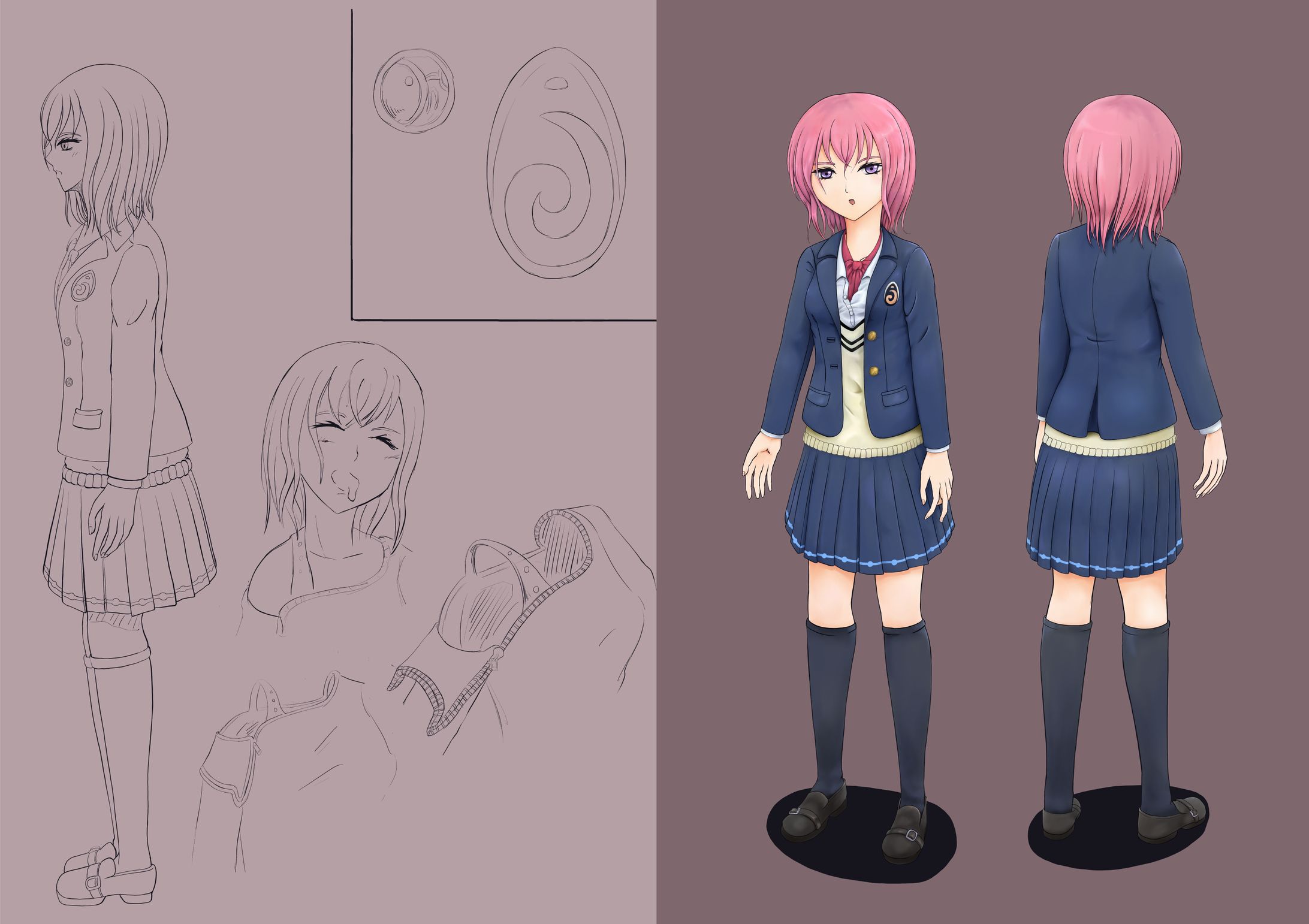 キャラクターデザイン1「学園」　差分あり-1