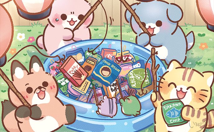 【ご依頼】コスミック出版様「もふもふかわいい！まちがいさがし2026年7月号」まちがいさがしイラスト