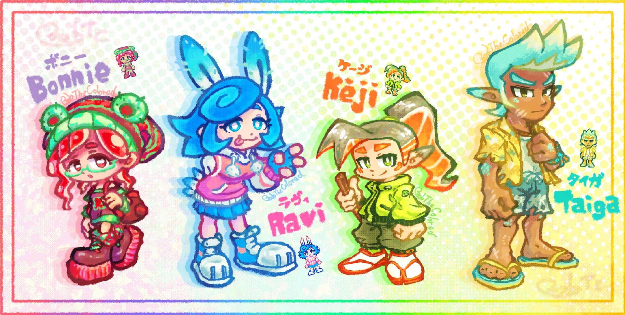 創作OCカラフル海産カルテット-1