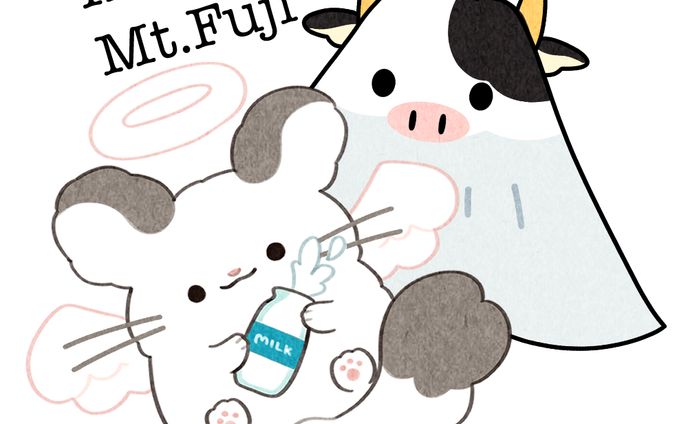 「Angel's Mt.Fuji」様　店頭用レジ袋、グッズ用　ロゴイラスト制作