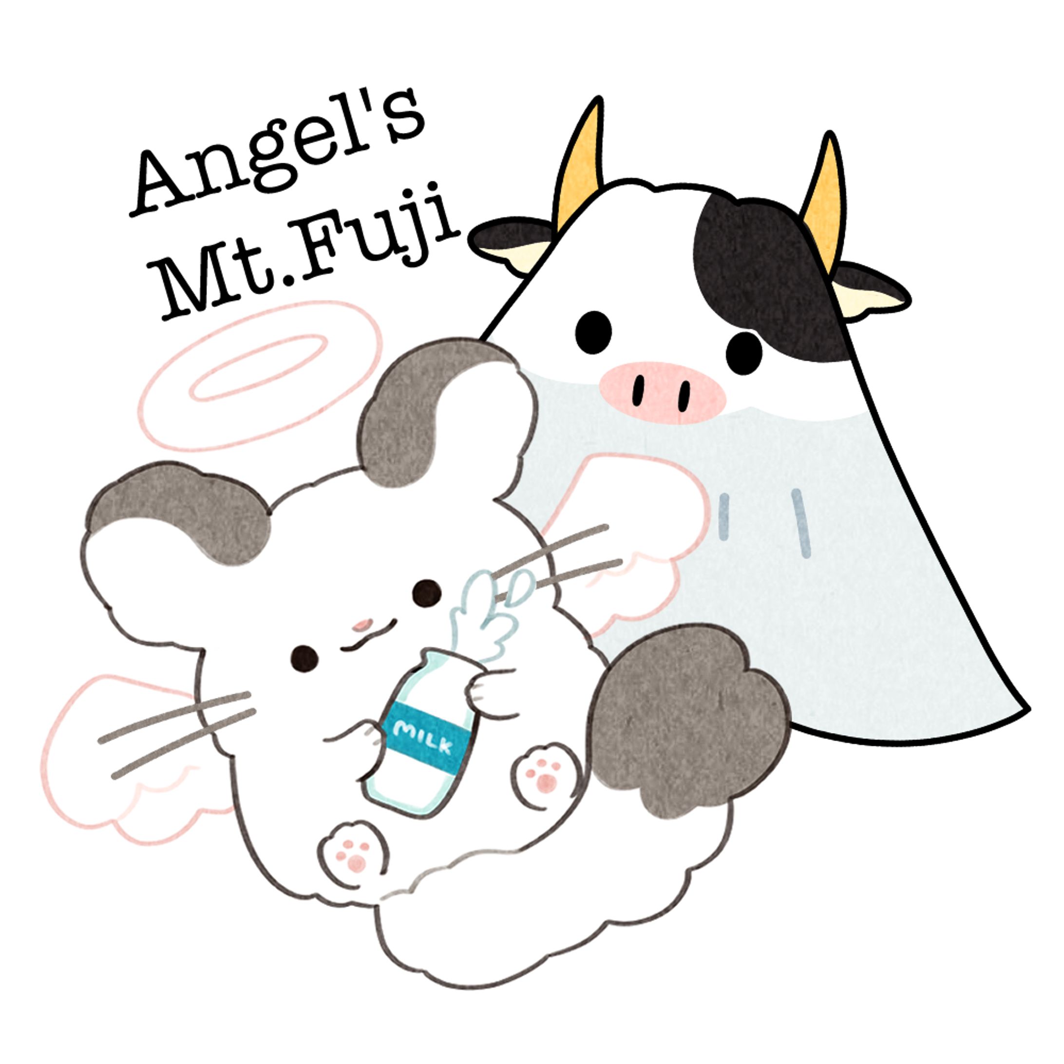 「Angel's Mt.Fuji」様　店頭用レジ袋、グッズ用　ロゴイラスト制作-1