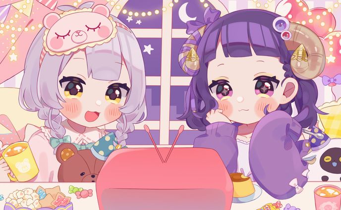 黒茉らむ様 シオリ様 配信用イラスト