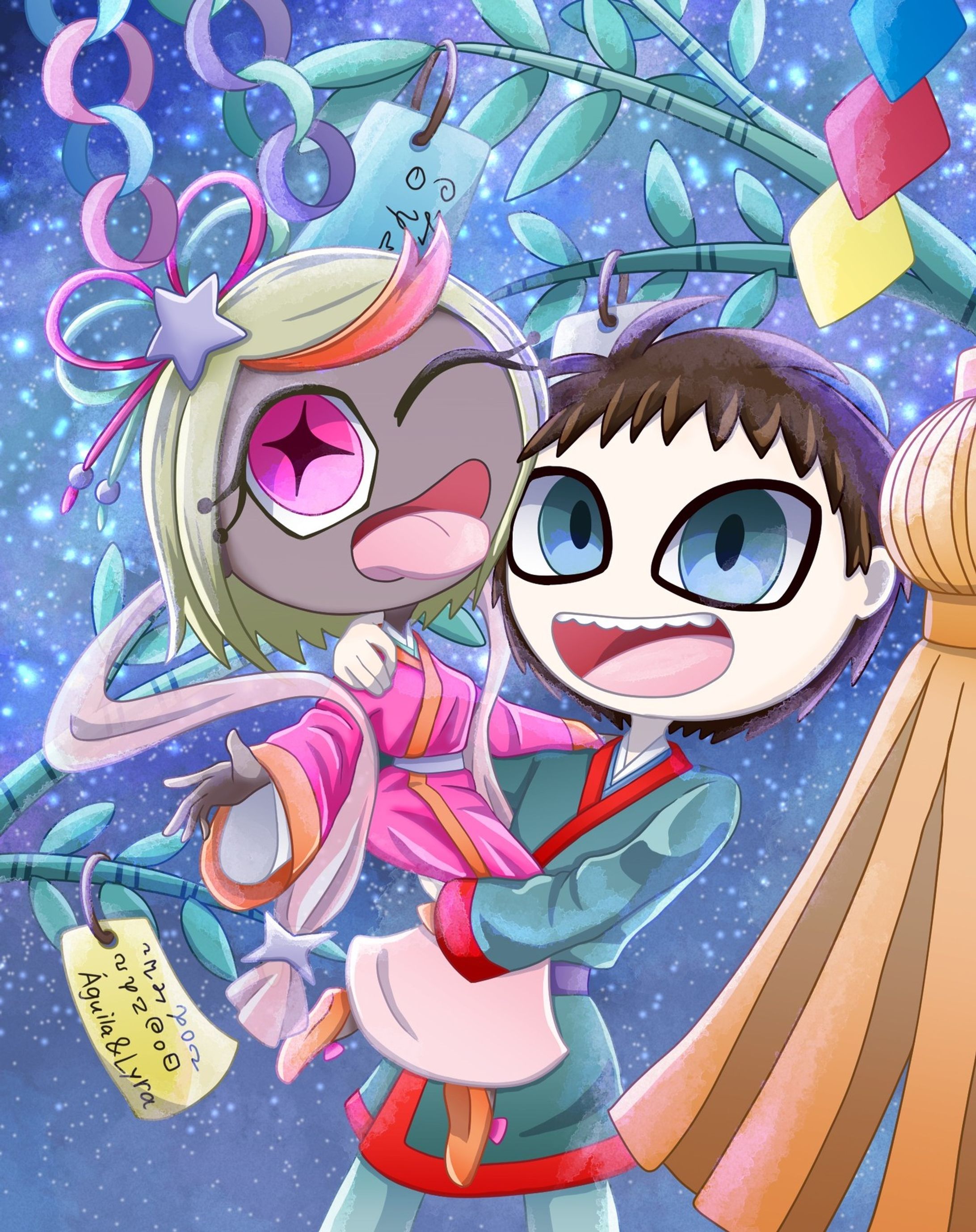 七夕的なやつ

#七夕 #行事 #カップル #女の子 #男の子 #短冊 #星空 #キラキラ #event #tanabata #digitalillustration #starrynight-1