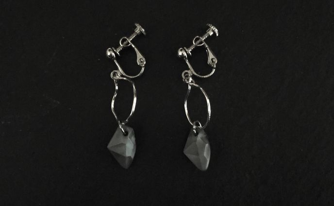stone hoop earring