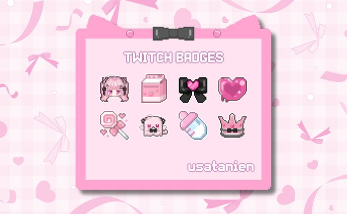 儚羽みう様　Twitchのサブスクバッジ　モデル