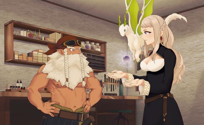 魔女と竜のイラスト、キャラクターデザイン