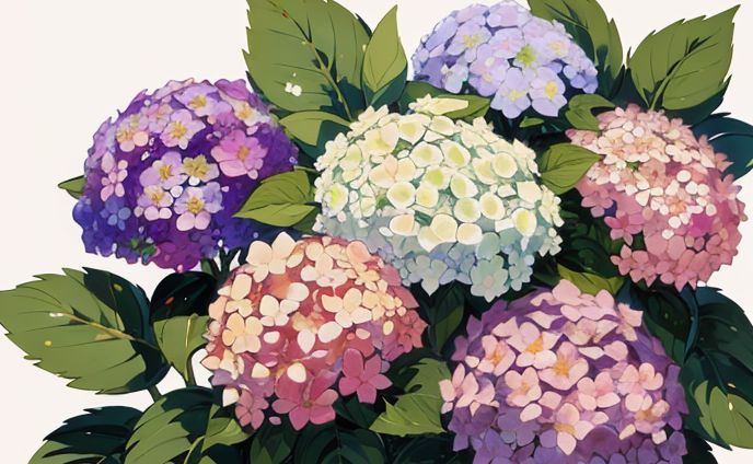 水彩画_紫陽花