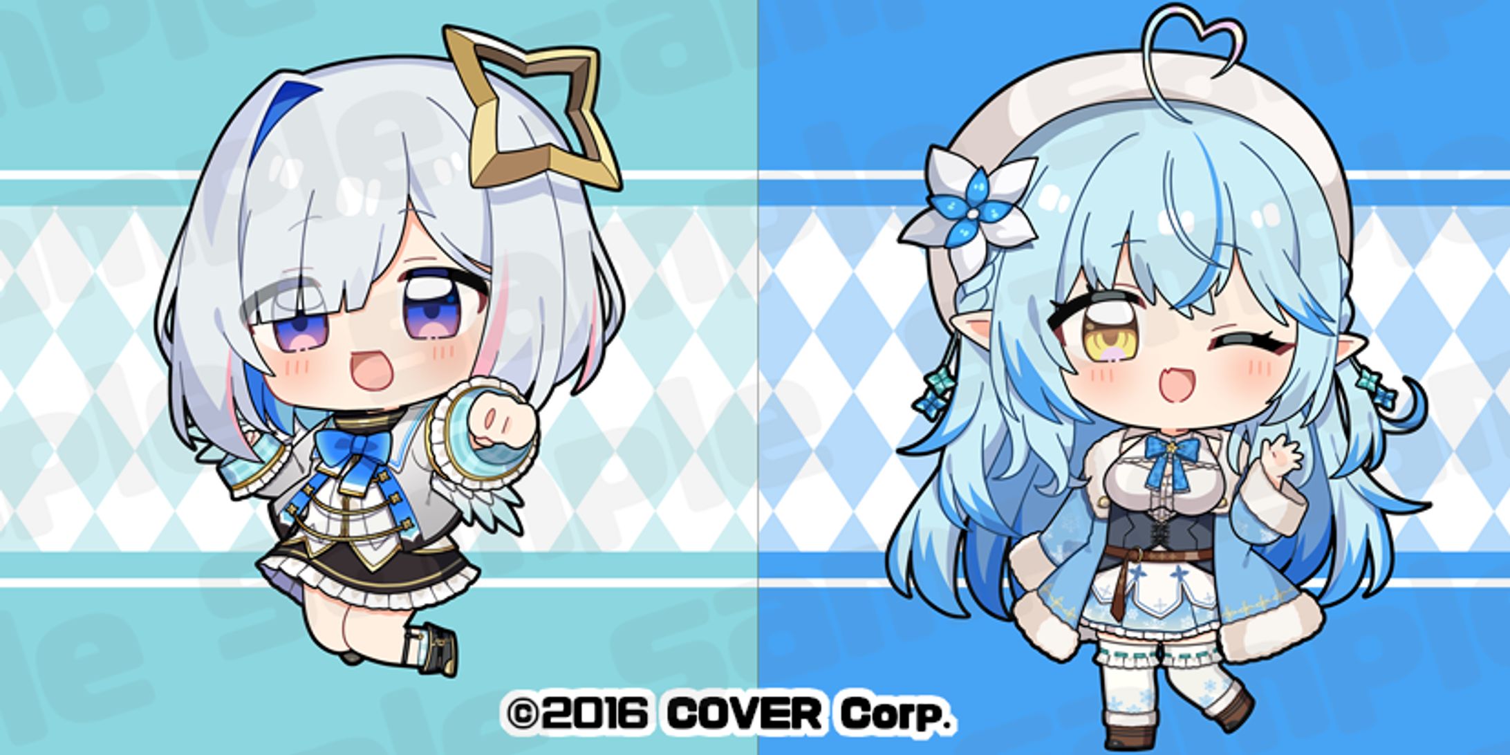 ホロライブ　天音かなた　雪花ラミィ　Art Selection　グッズ用イラスト-1