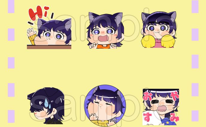 スタンプ･sdイラスト、simple