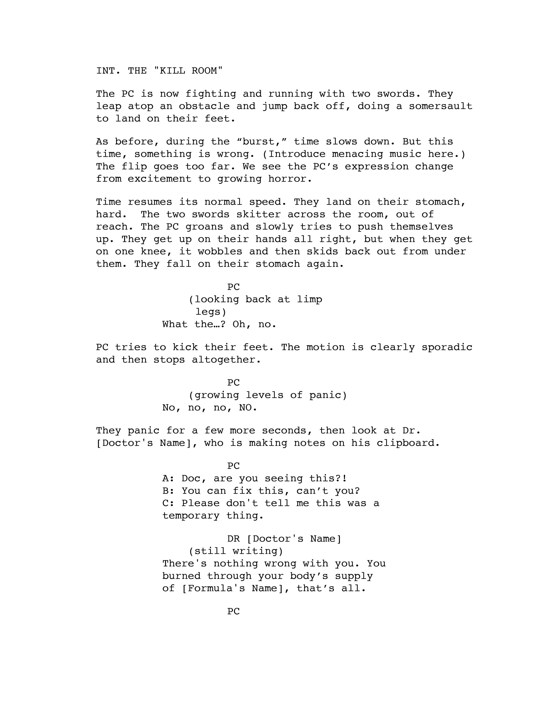 Game Cutscene Script Sample-1