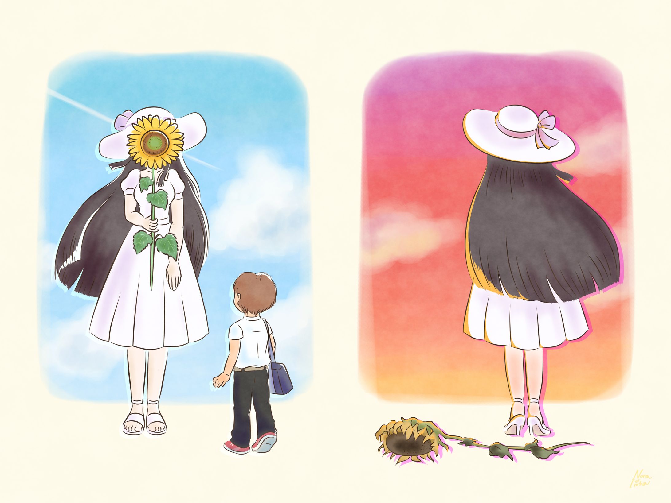 雑誌掲載イラスト 八尺様-1