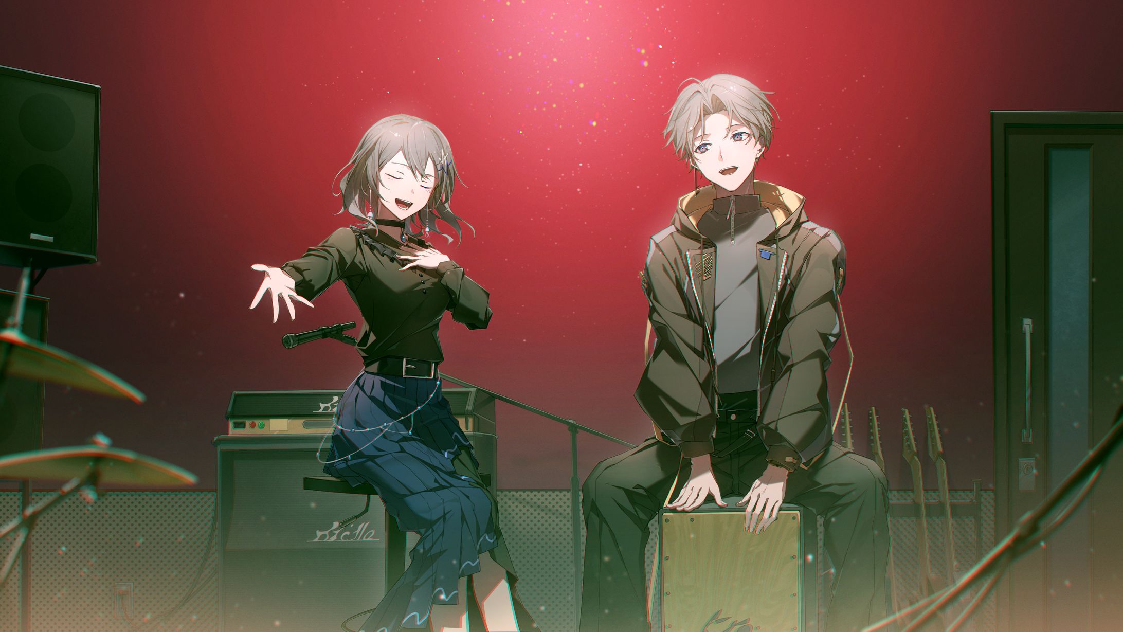 LuminaryMusic所属 夏ヶ瀬 & Gon様「点描の唄」歌ってみたMVイラスト-1