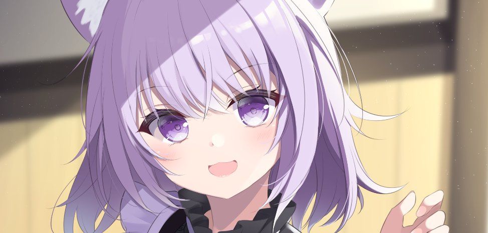 おかゆ　手描き　イラスト　リクエスト 猫又おかゆ ホロライブ 手描きイラスト - メルカリ