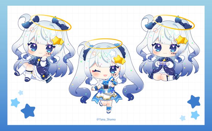 【work】星彩らいむ様 UFOキャッチャーコラボ ミニキャライラスト