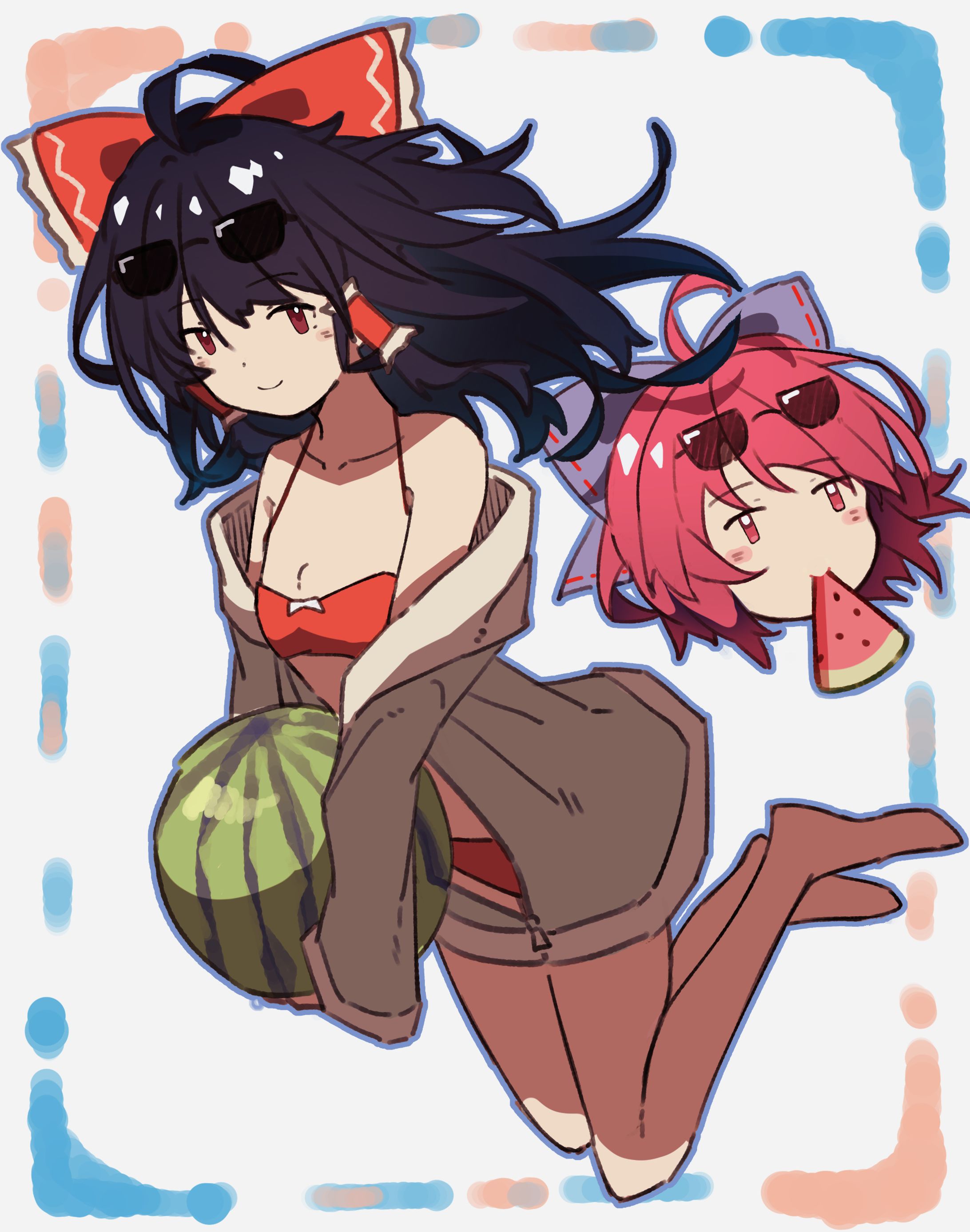 東方project　博麗霊夢＆赤蛮奇-1