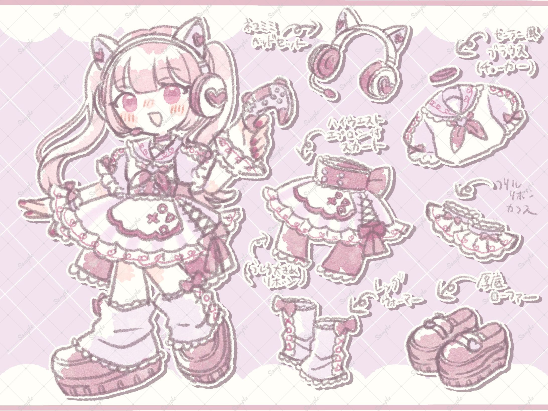 ヒメ様　簡易衣装デザインプラン-1