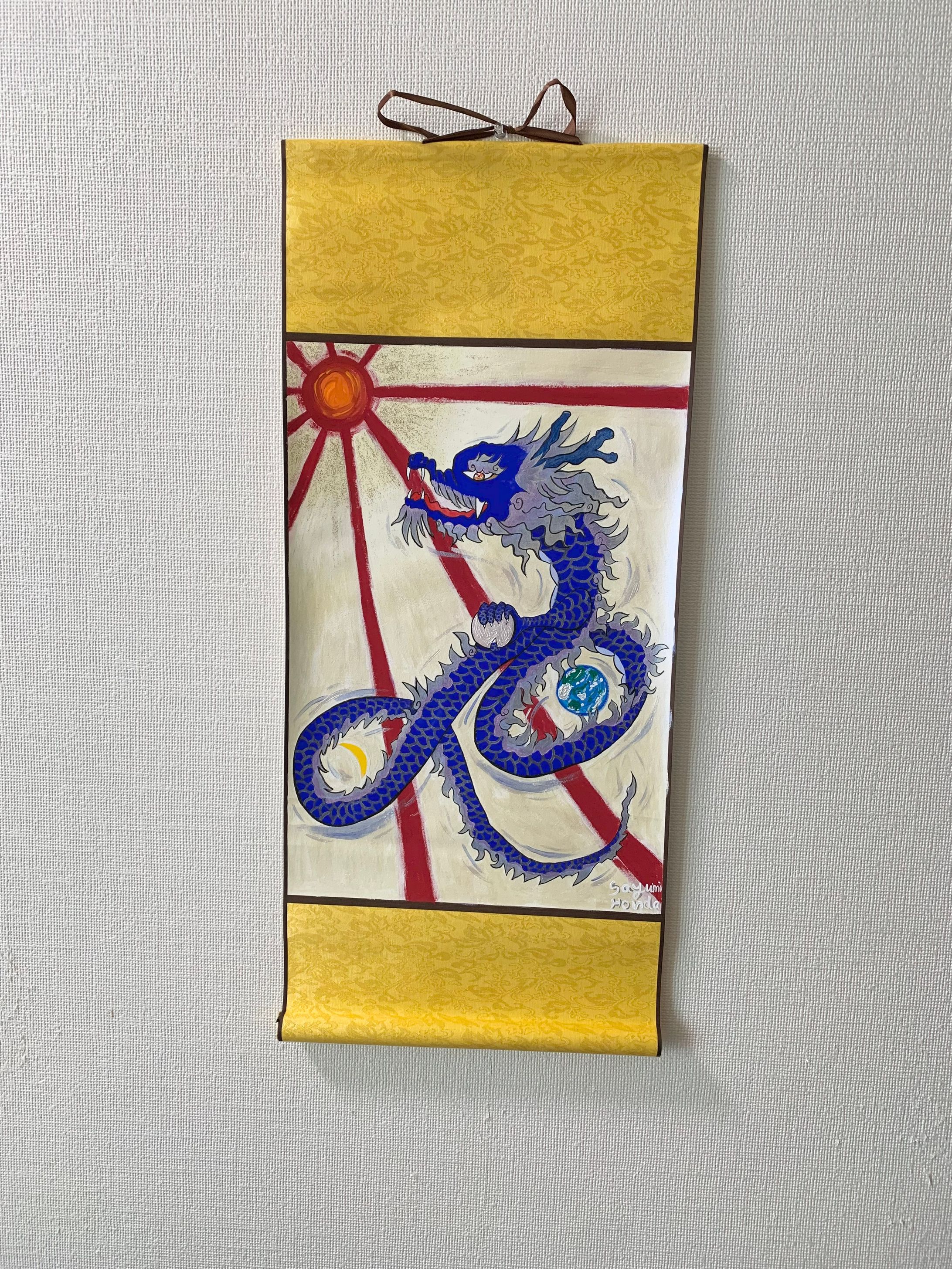 オーダー作品、龍 掛け軸-1