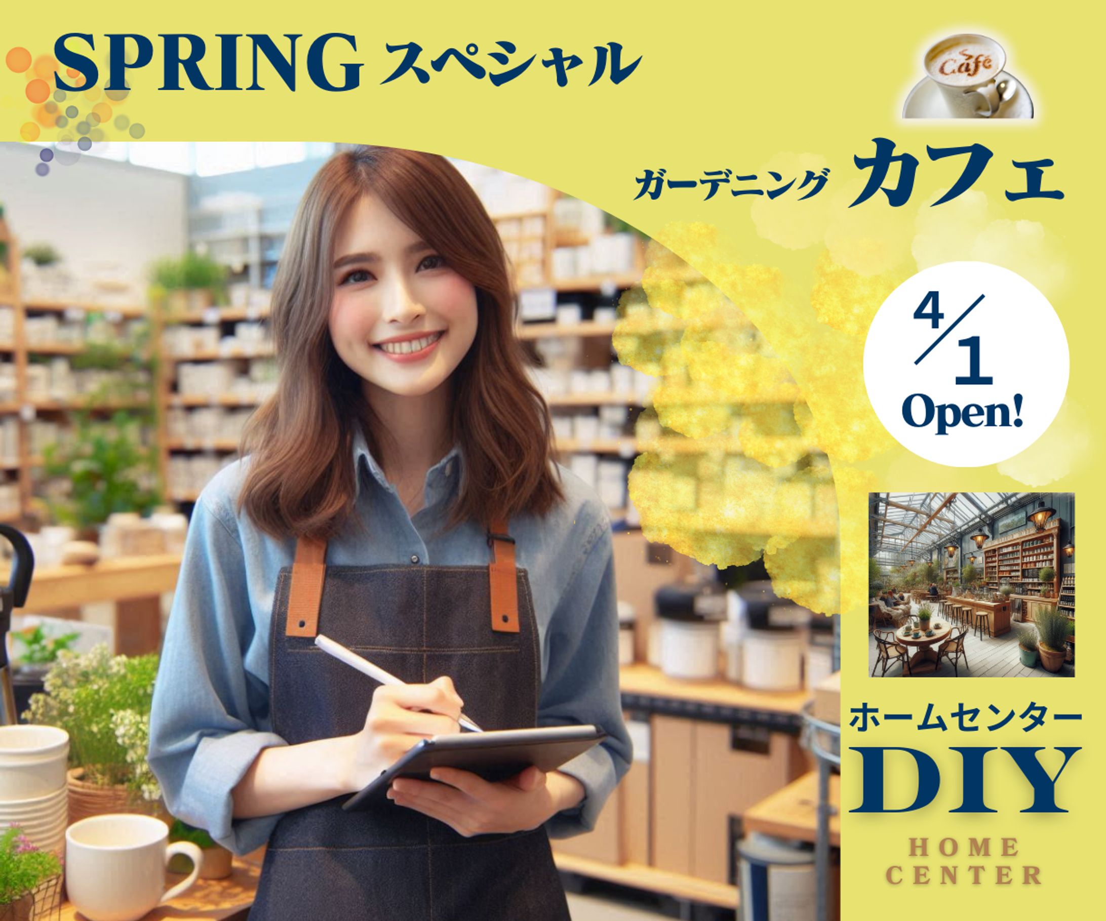 ホームセンター内カフェオープン-1