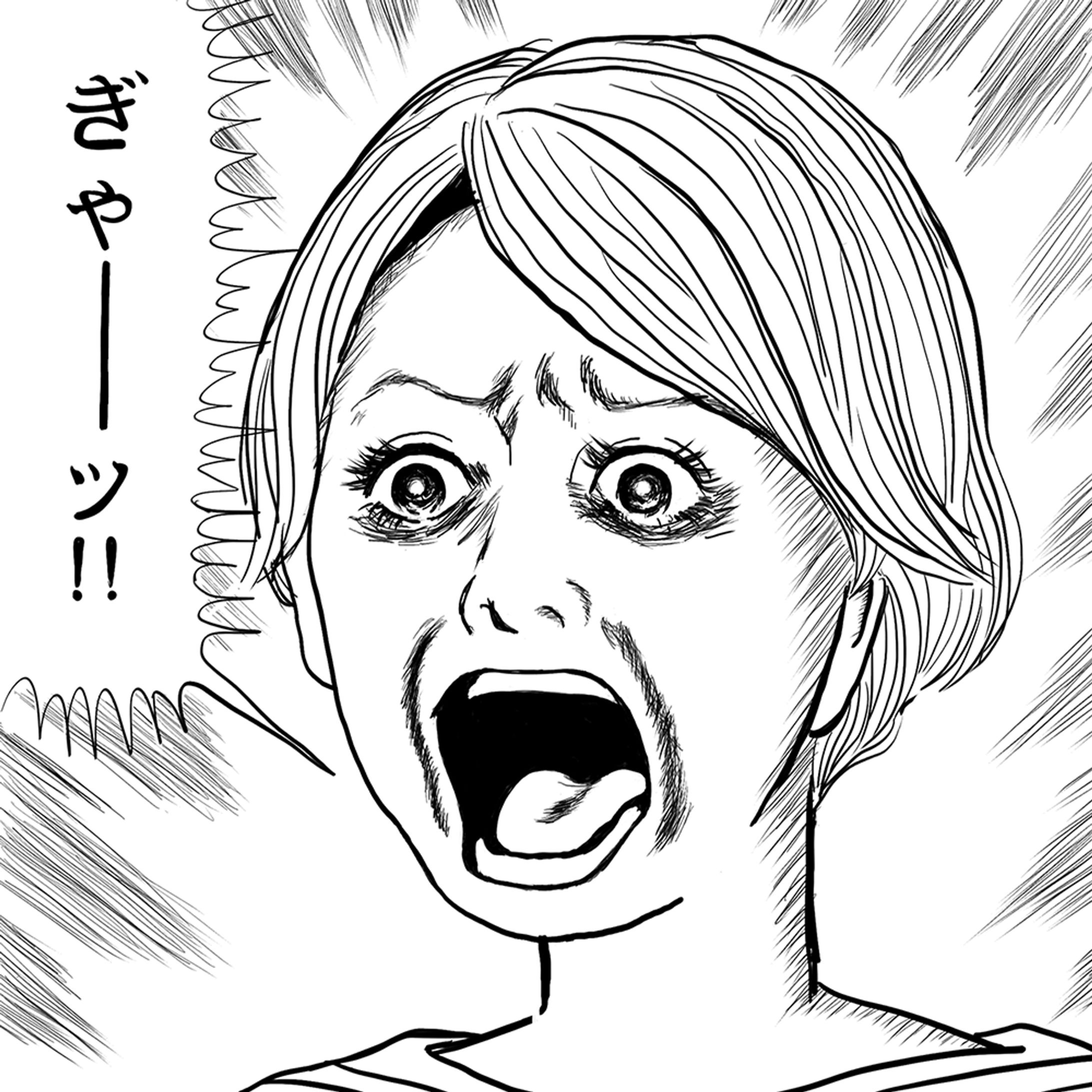 似顔絵（楳図かずお風）-1