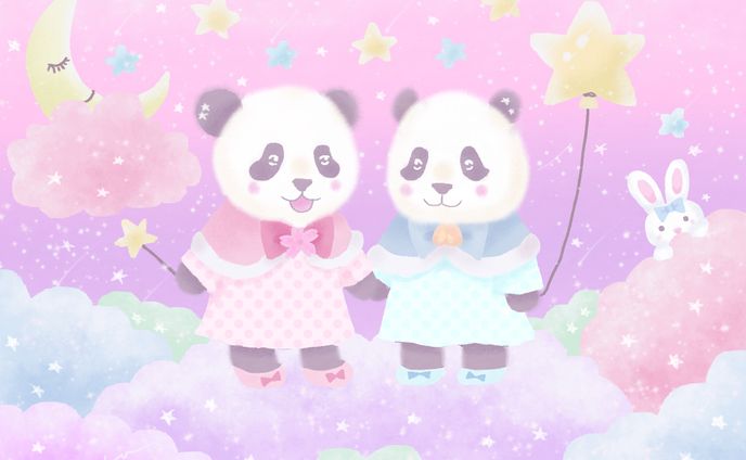 パステルカラーパンダちゃん
