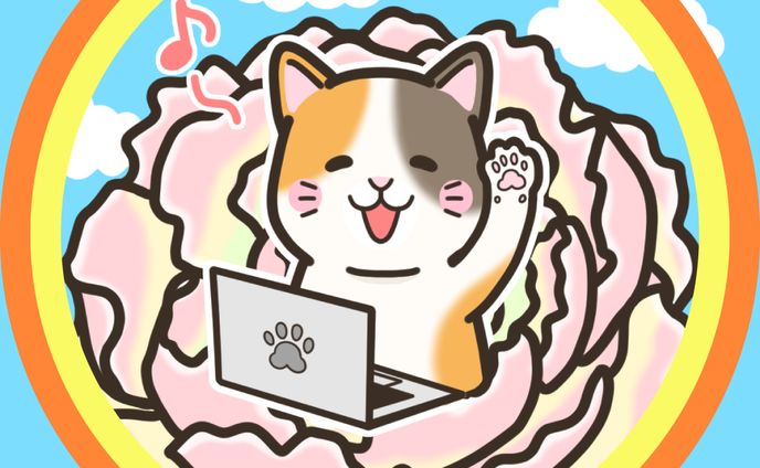 アイコン（三毛猫と多肉植物）
