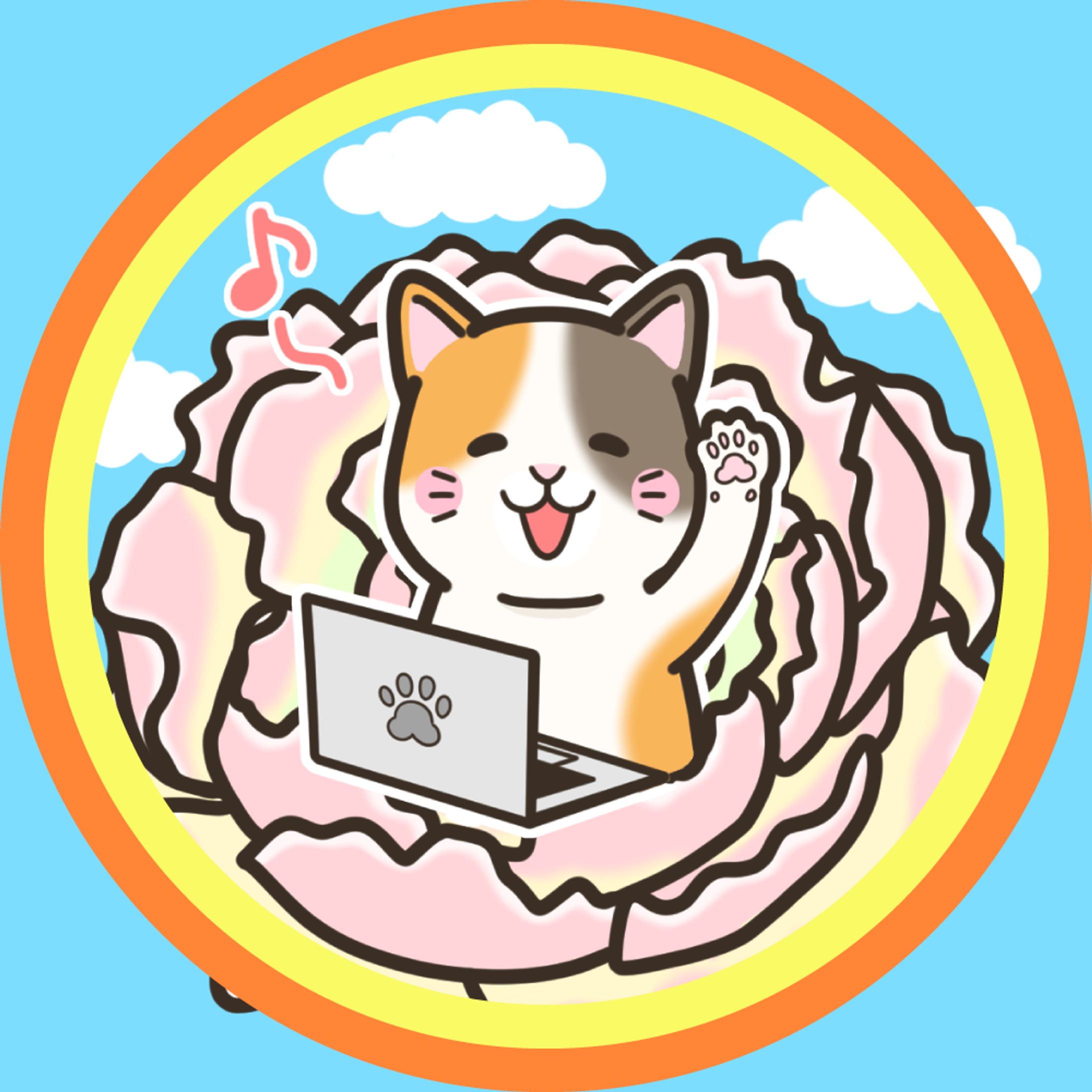 アイコン（三毛猫と多肉植物）-1