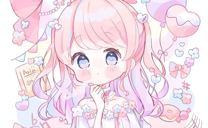 花色アリアさん活動用イラスト