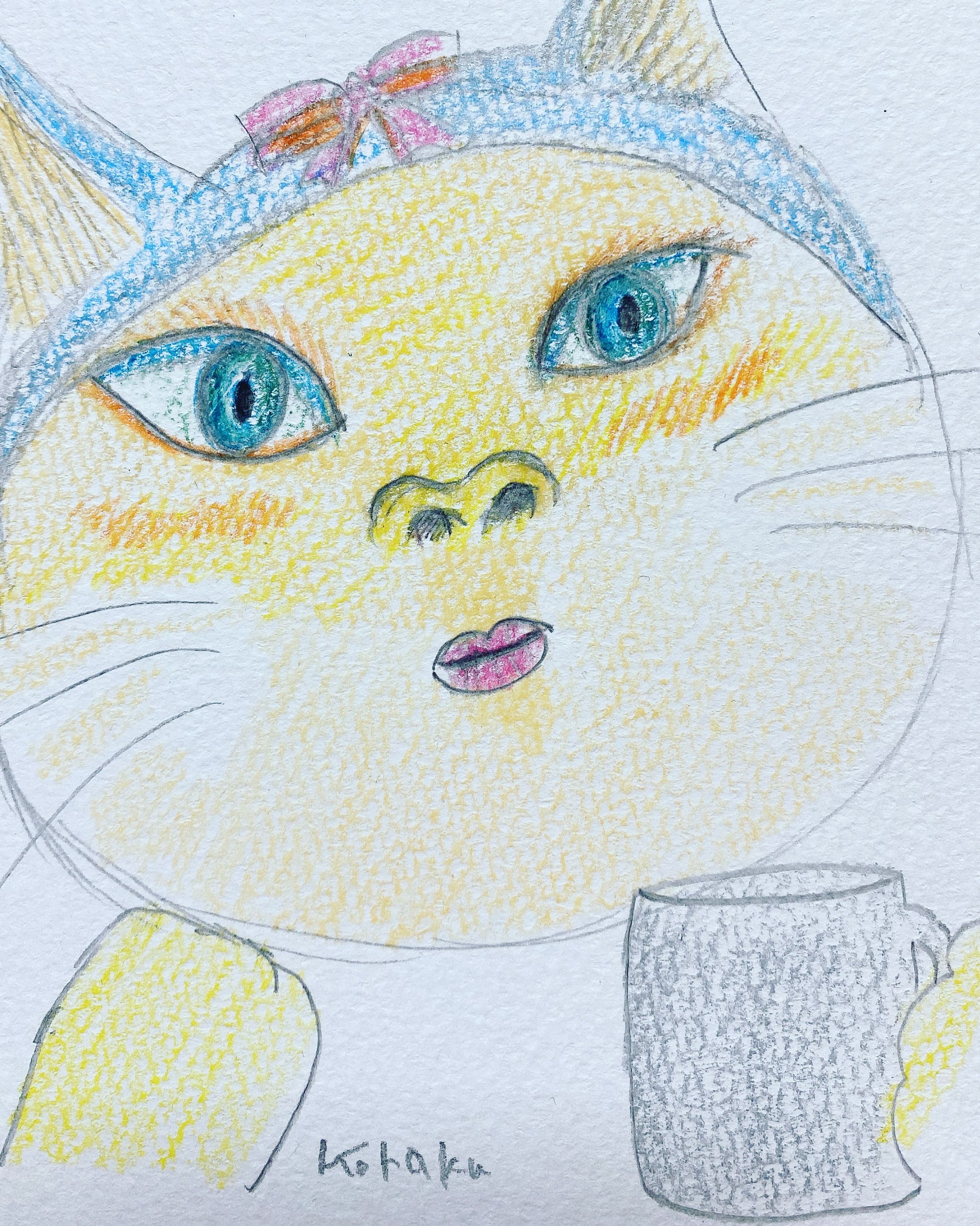 ティータイムの猫-1