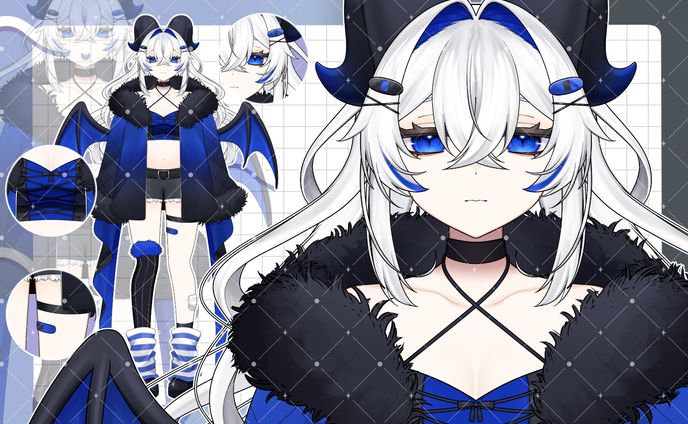 自主制作 Live2d用パーツ分け立ち絵