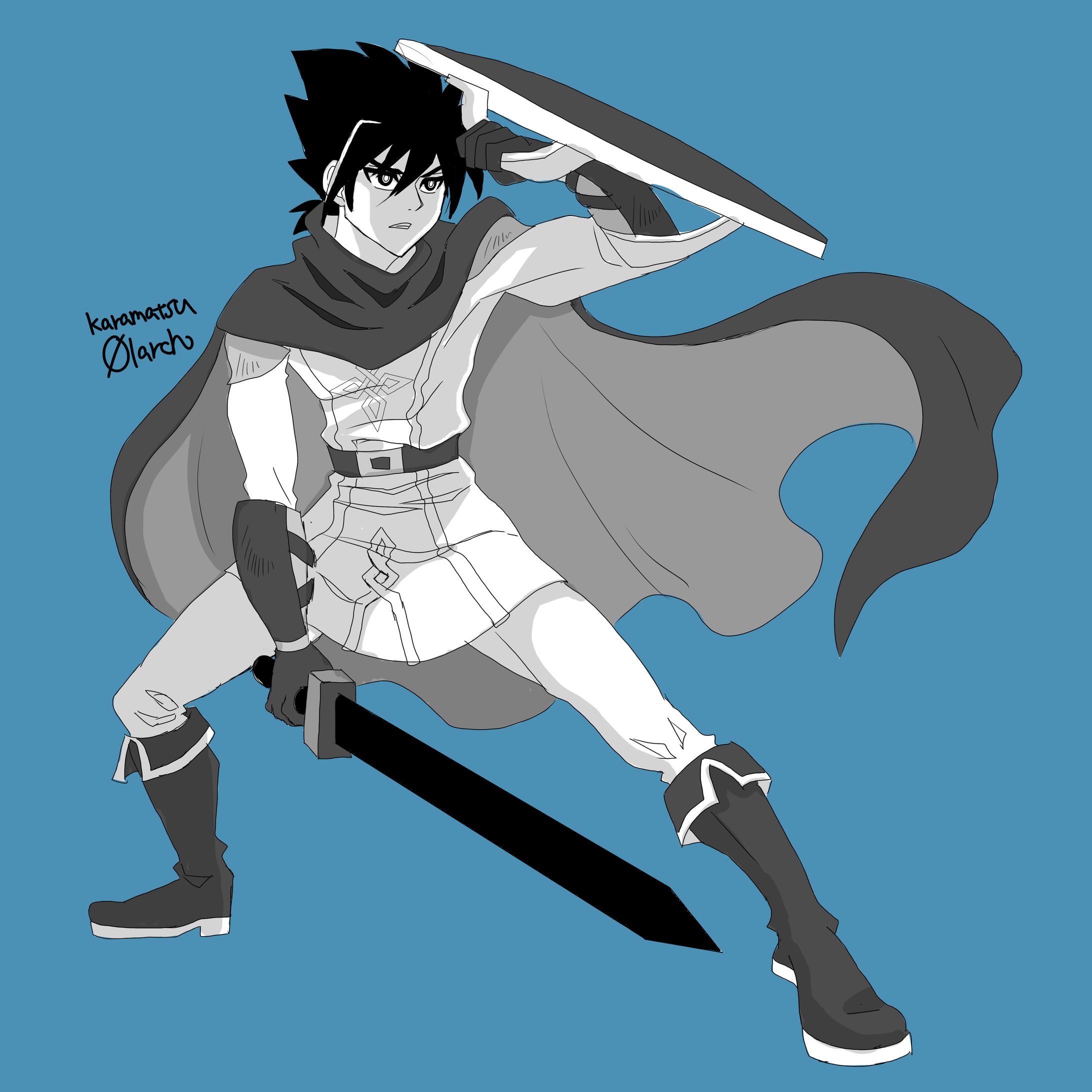 勇者ああああ 「ガード」ラフスケッチ/Brave AAAA “Guard” Rough sketch-1