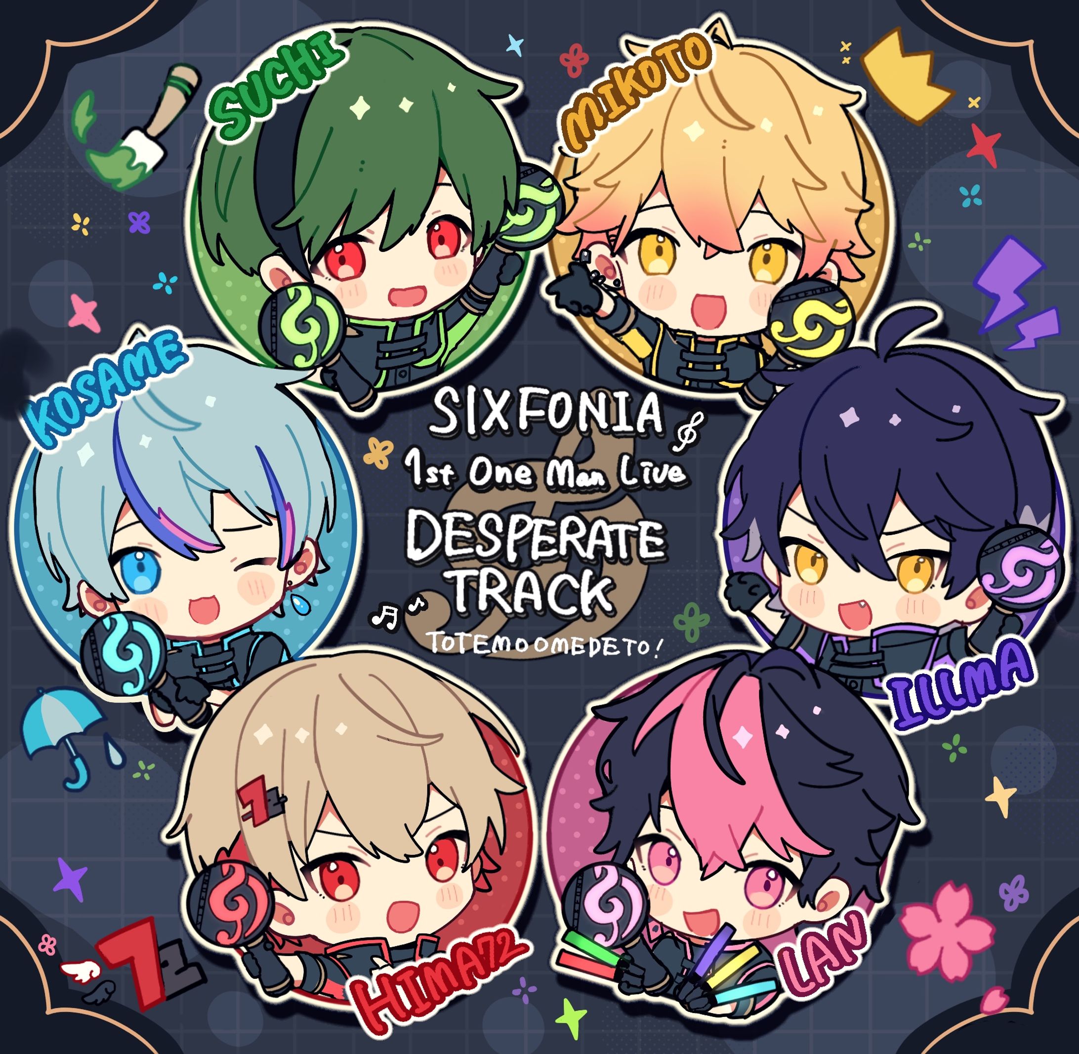 「FA」シクフォニ様　1st ワンマンおめでとうイラスト-1