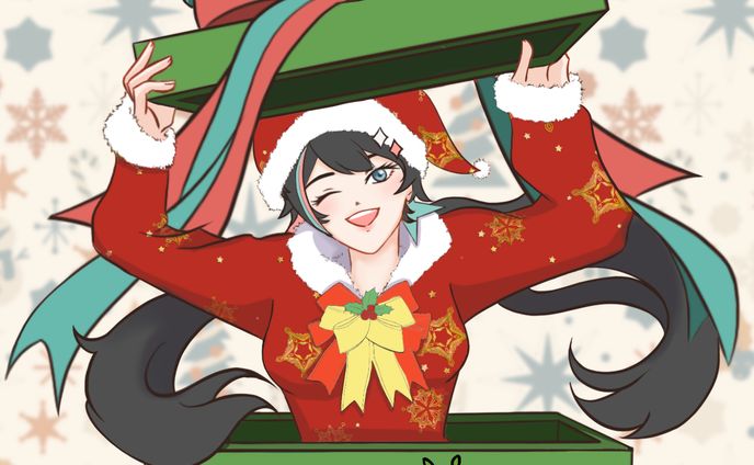 Christmast Themed Vtuber Art