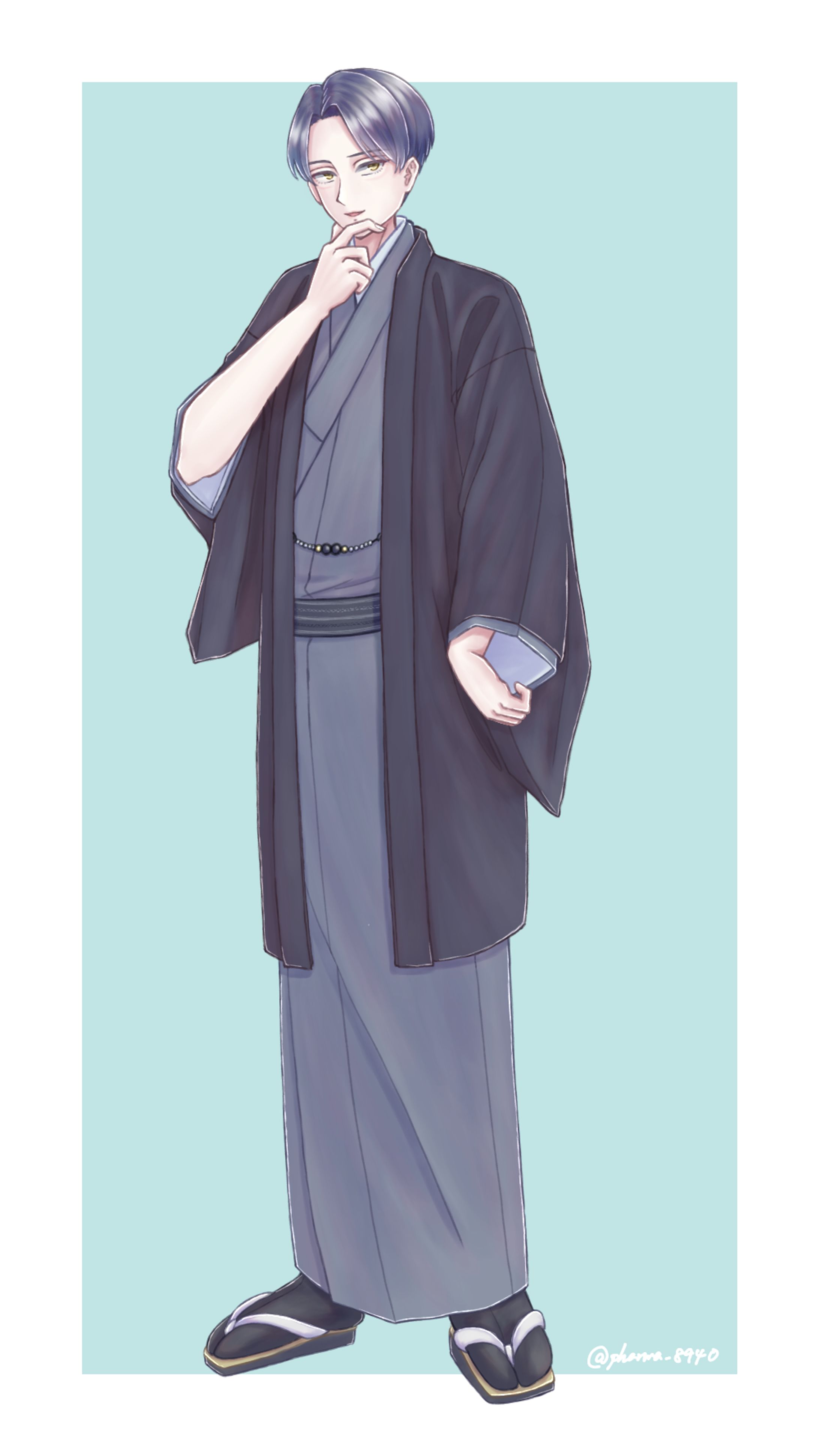 和服の男性 立ち絵-1