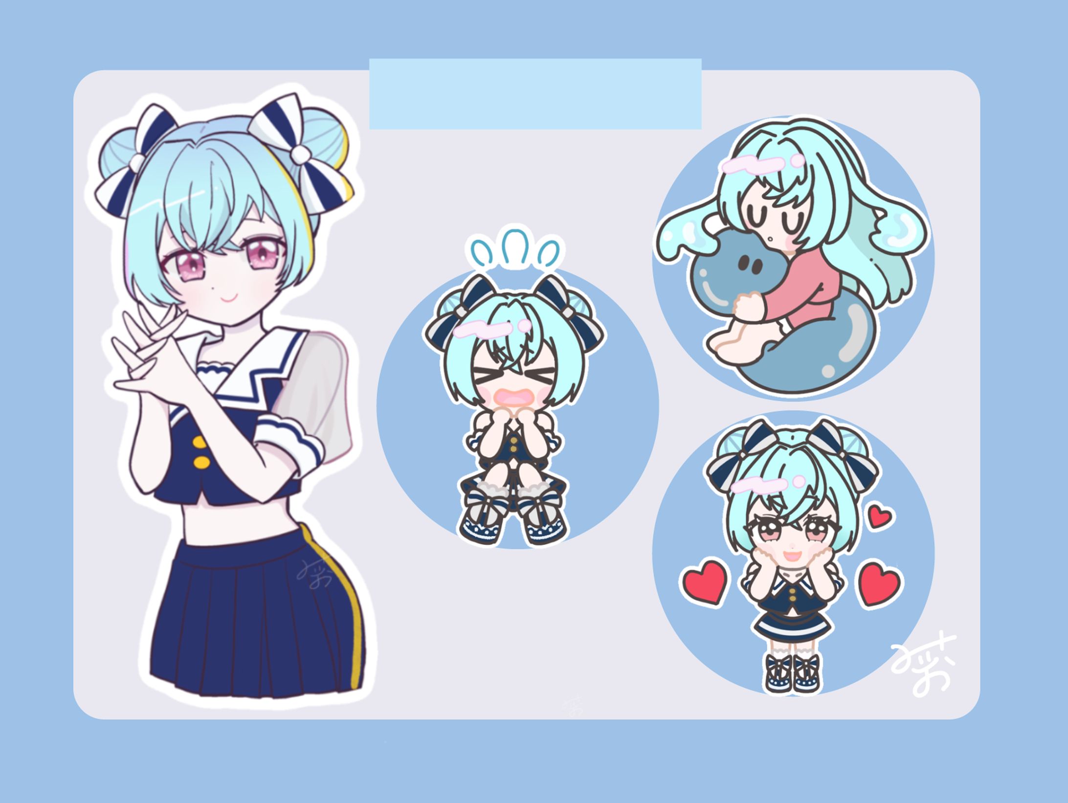 Vtuber しまこはる様/ミニキャラ素材-1