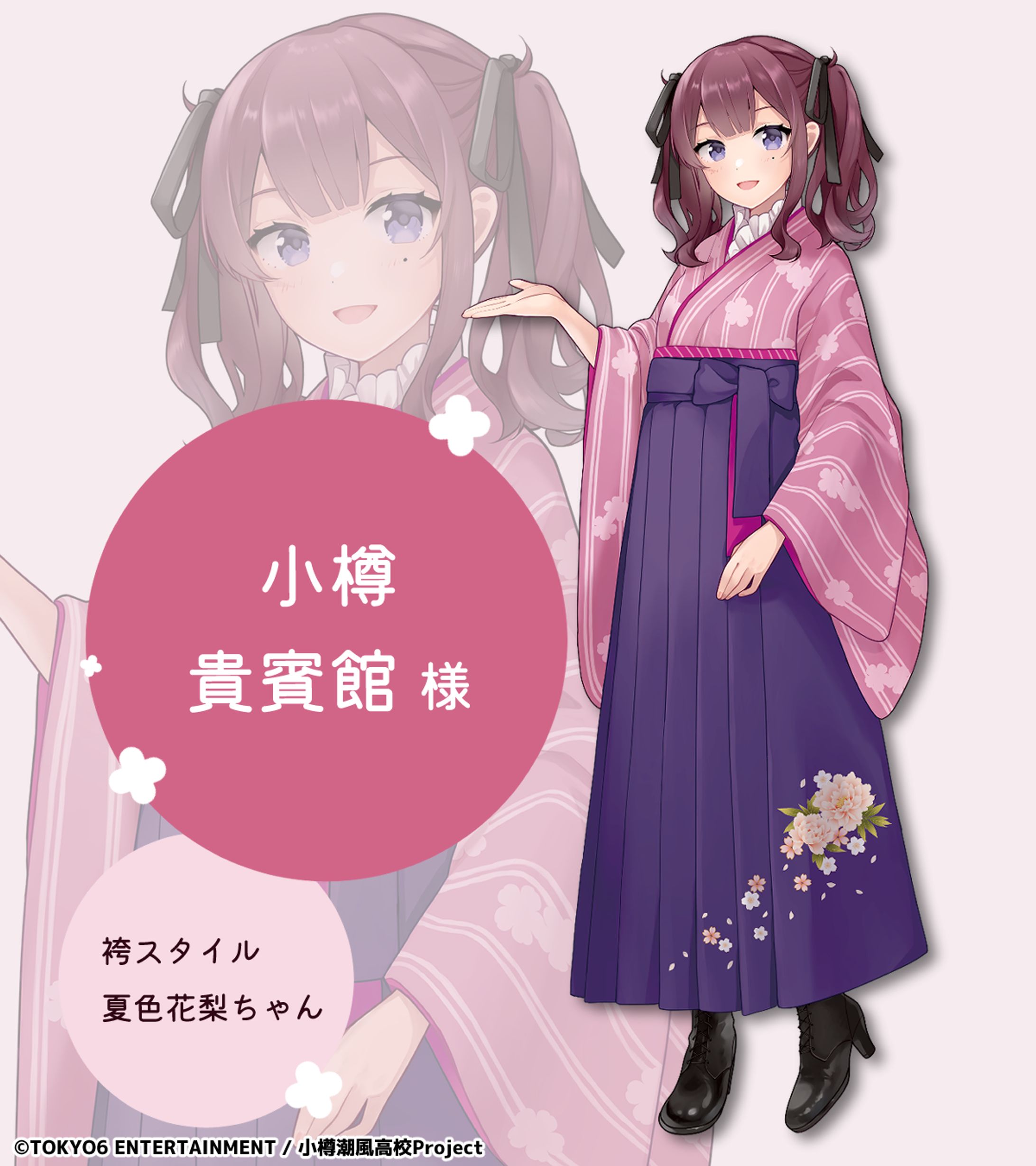 小樽まちめぐりスタンプラリー　等身大パネルイラスト6点-1