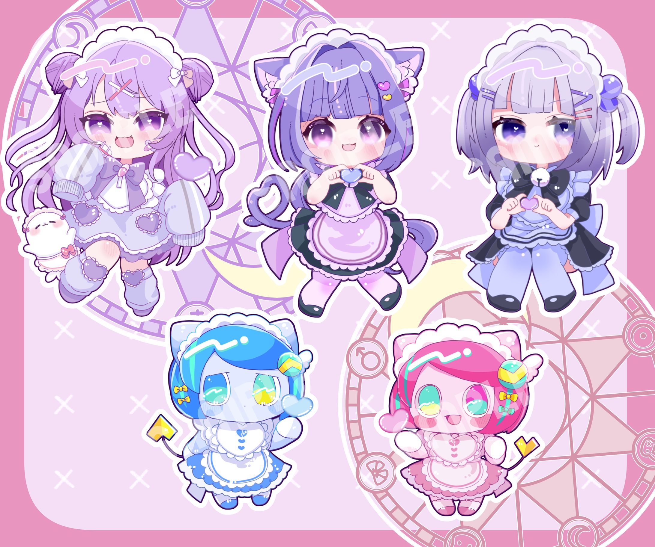 魔法少女まじかる ♡どろっぷカフェ：グッズイラスト-1