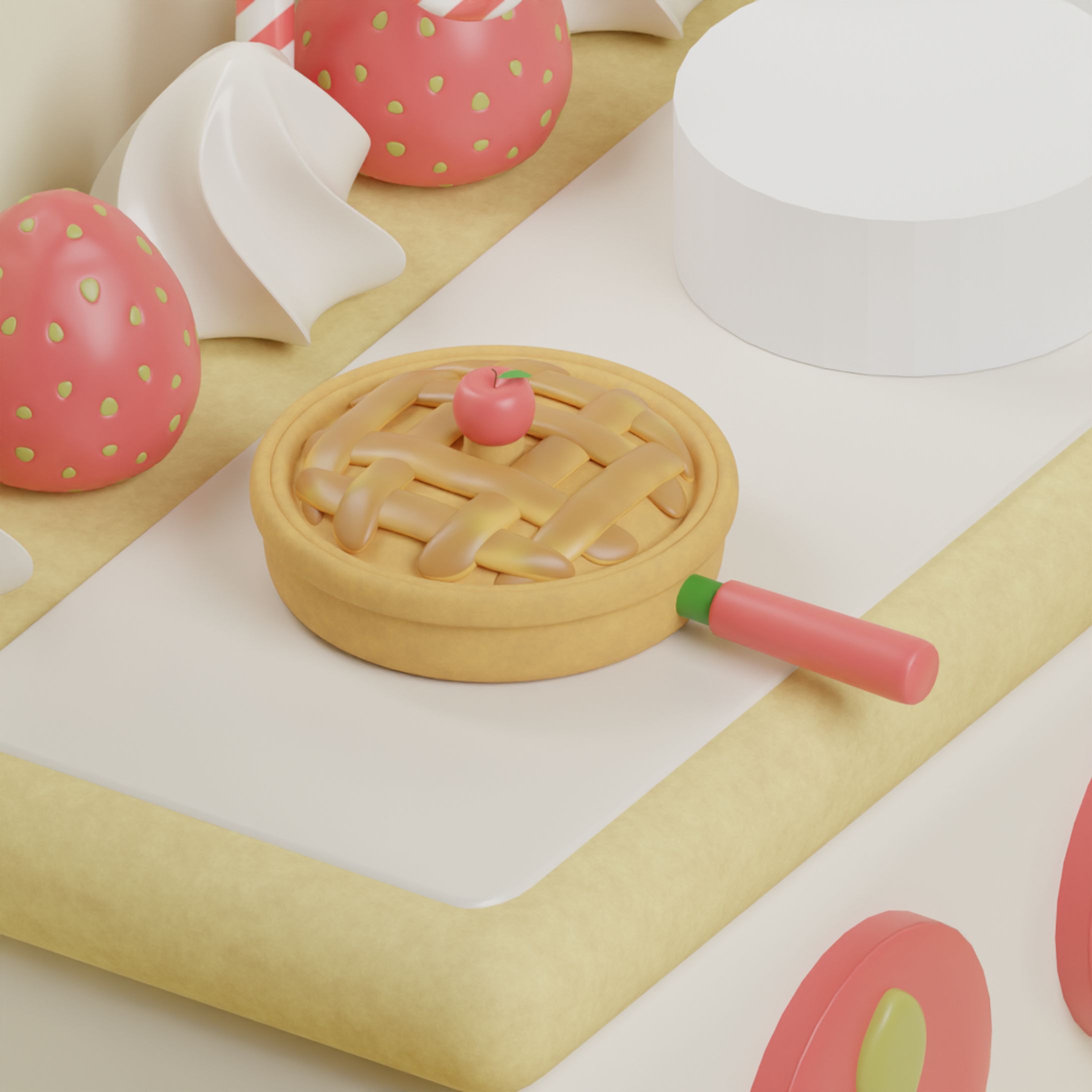 3DCG_Blender_お菓子な部屋-1