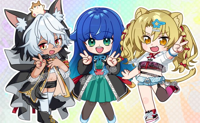 もこたまーじゅ様ミニキャライラスト制作