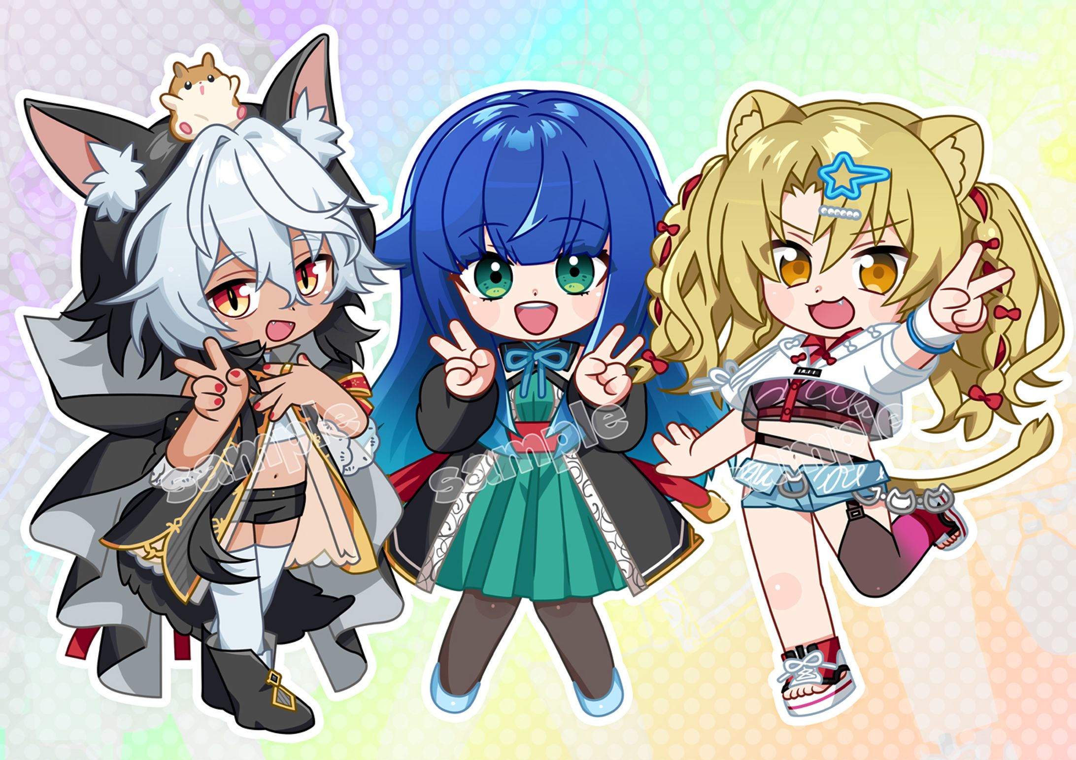 もこたまーじゅ様ミニキャライラスト制作-1