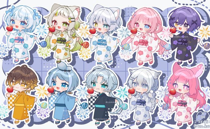 浴衣量産 ＳＤイラスト【量産】