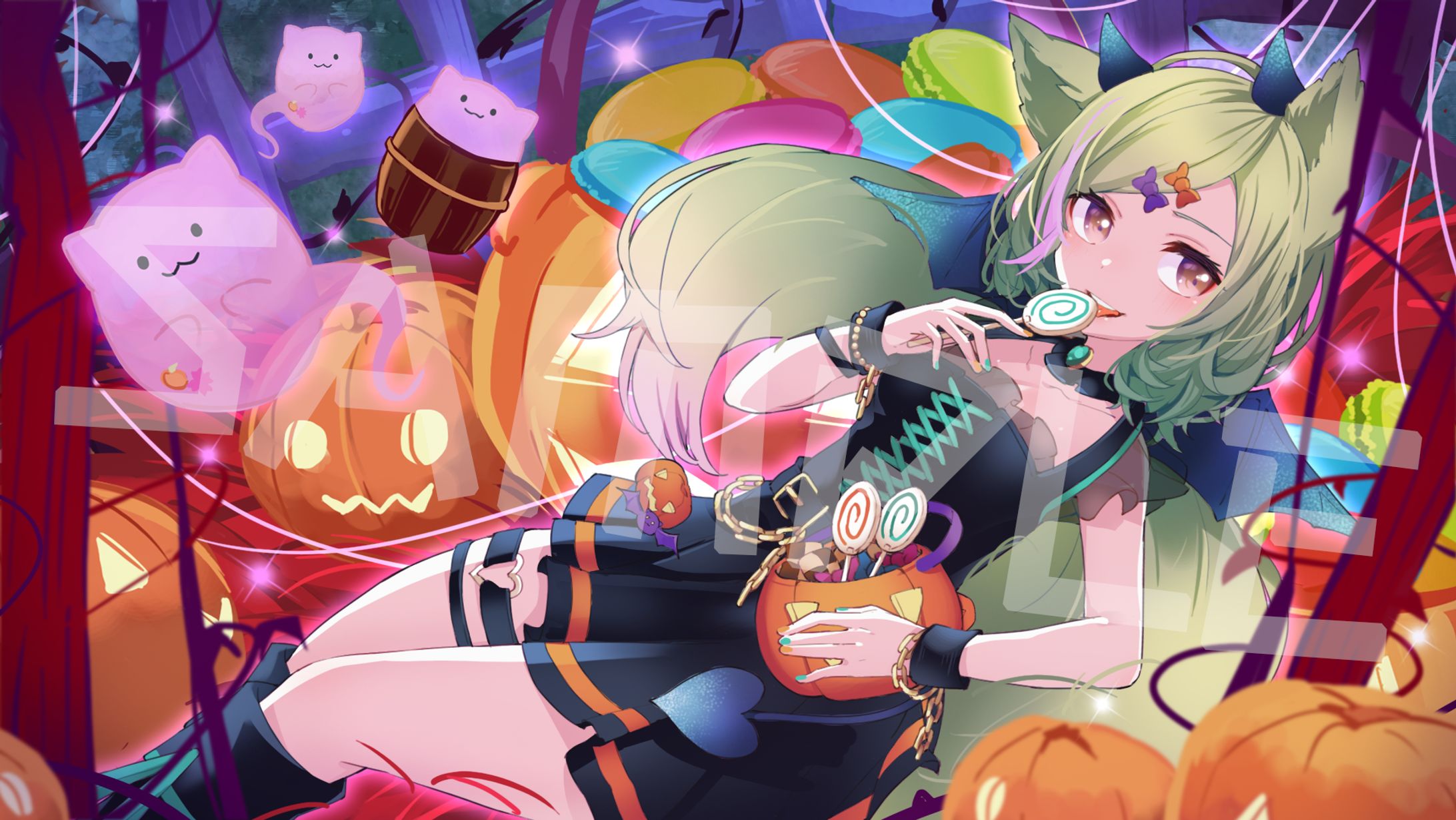 Vtuber 春藤橘 様 ハロウィンイラスト-1