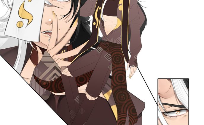 Latest #commission finished~

#custom #character 

Client only wanted a character with half of hair white/black, rest was up to me xD so i made a Yokai and he love it

Fullbody is flat coloured and a bust-up rendered

#anime #manga #ikemen #otome #visualnovel #oc #yokai #artwork