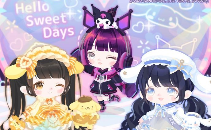 サンリオ公式着せ替えアプリ Hello Sweet Days 今羽にこコラボアイテム実装